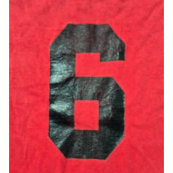 Vtg Red Still Got Game Cut Sleeveless Tee Basketball Graphic Number 6 Humor 80s? - Picture 4 of 8